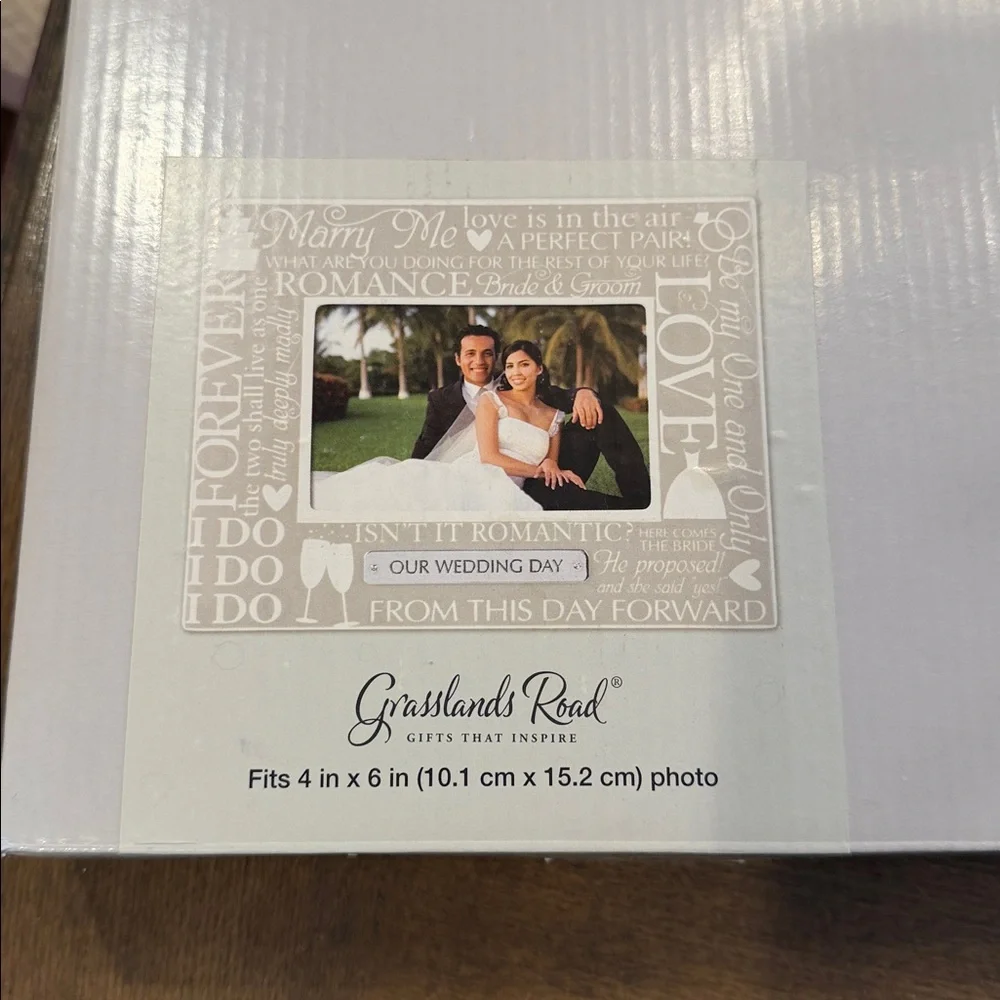 NEW! Grasslands Road 4x6 Wedding Day Photo Frame